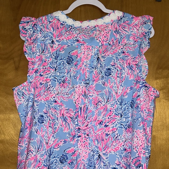 lilly pulitzer joan tunic dress celestial blue
 L new - Picture 7 of 9